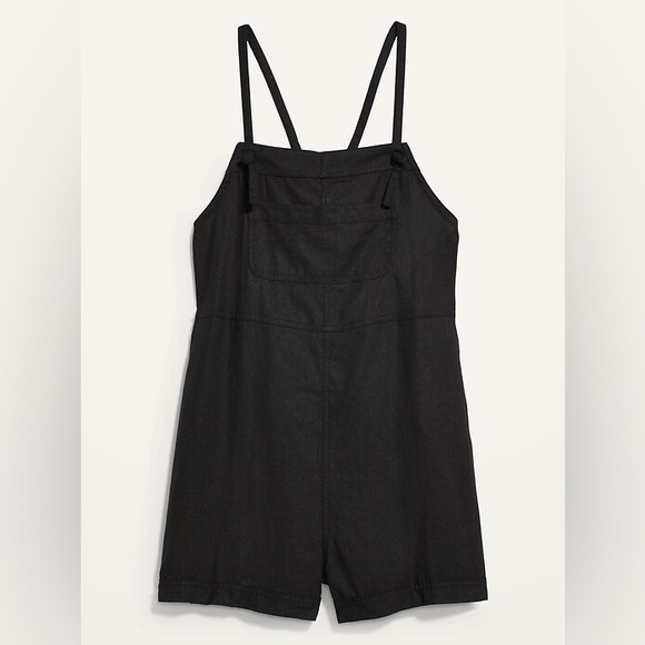 Old Navy Pants - Old Navy Black Linen Romper Jumpsuit